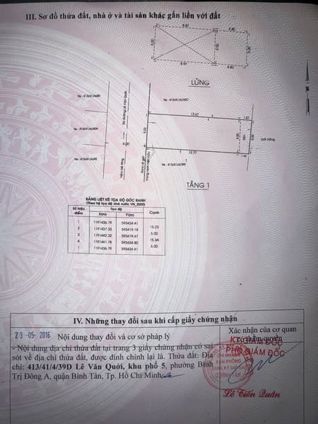Nhà bán 413/41/4/39D Lê Văn Quới