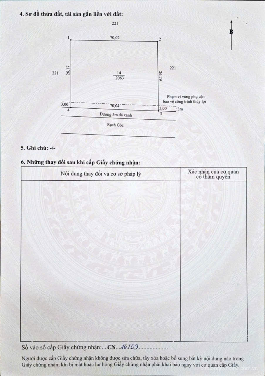 Bán đất thổ vườn đường đá xanh xe hơi Thạnh Hòa, Bến Lức tdt 16000m2 ( 2063m2 thổ) giá 15 tỷ